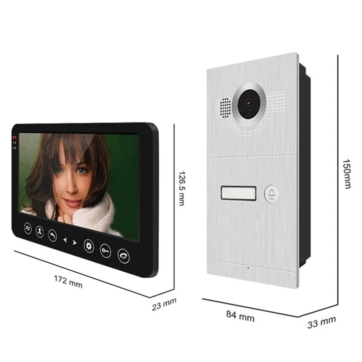 Bcomtech Video Door Bell 7 Inch Apart Door Phone